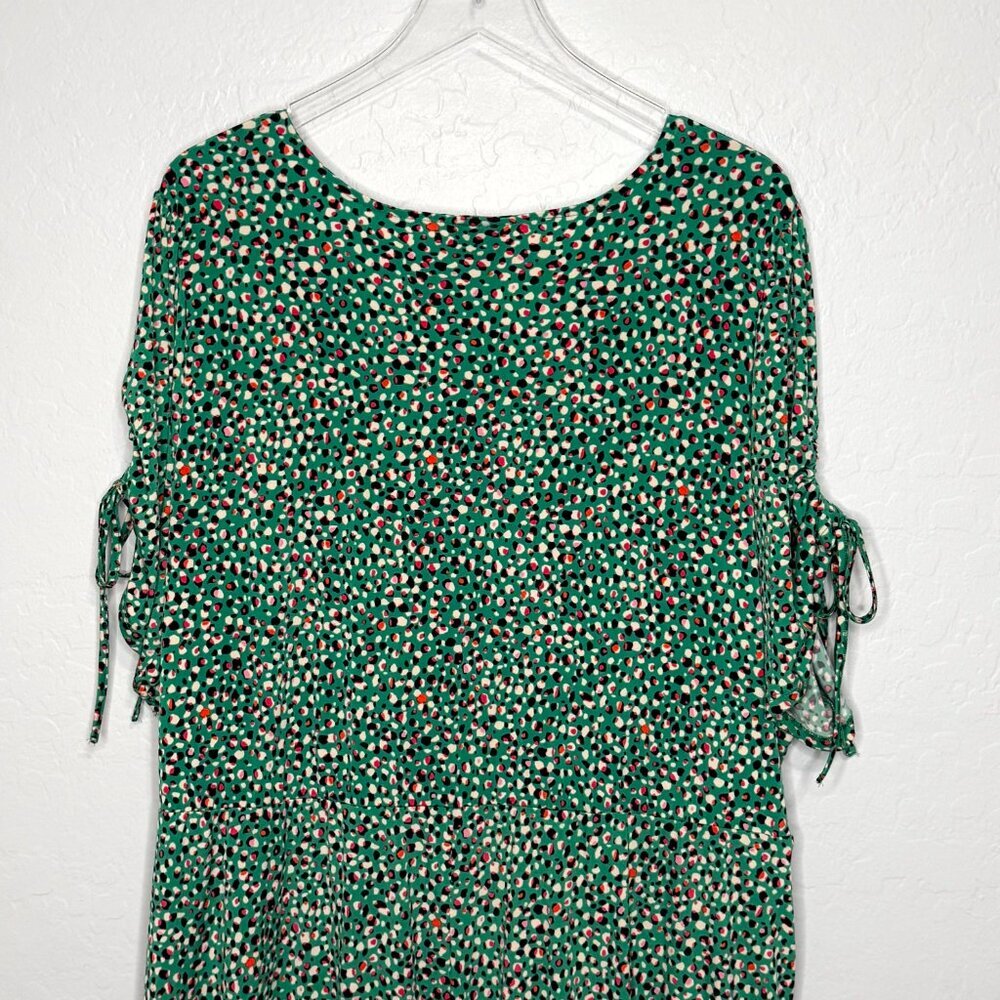 Torrid Midi A-Line Green Wrap Dress Size 4 4X 26 - Picture 9 of 10